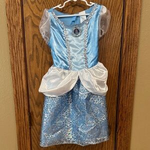 Disney Sparkling Blue and White Princess Dress Cinderella